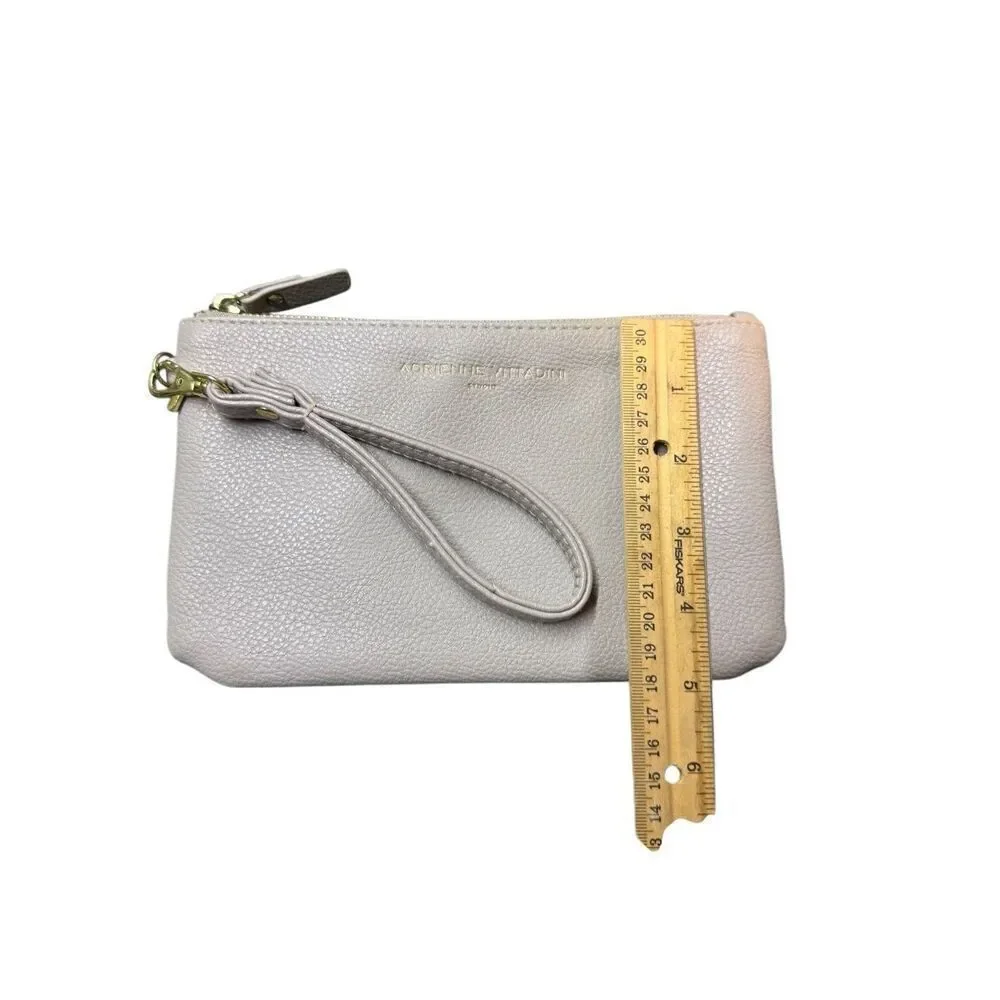 Adrienne Vittadini Studio Women's Gray Detachable Strap Charging Wallet Wristlet